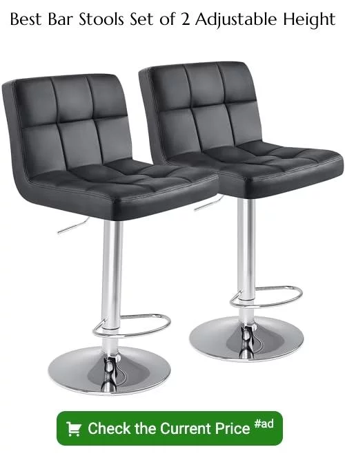 bar stools set of 2 adjustable height