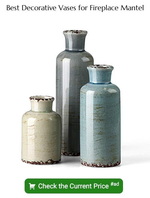 decorative vases for fireplace mantel