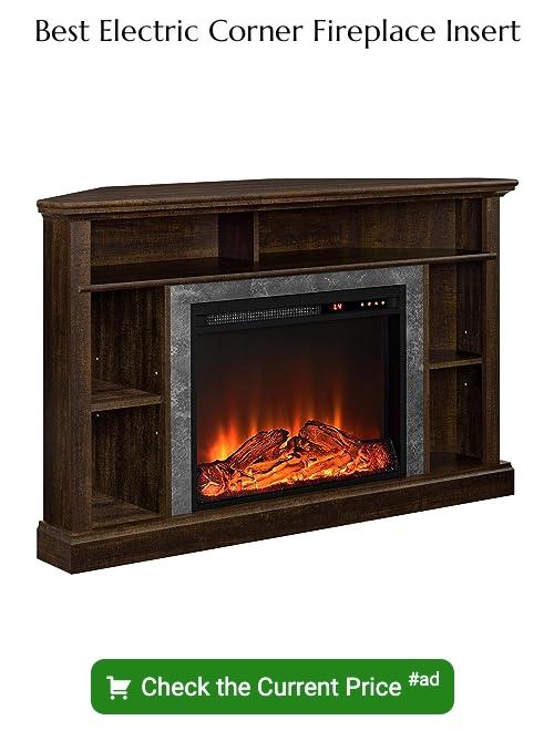 electric corner fireplace insert
