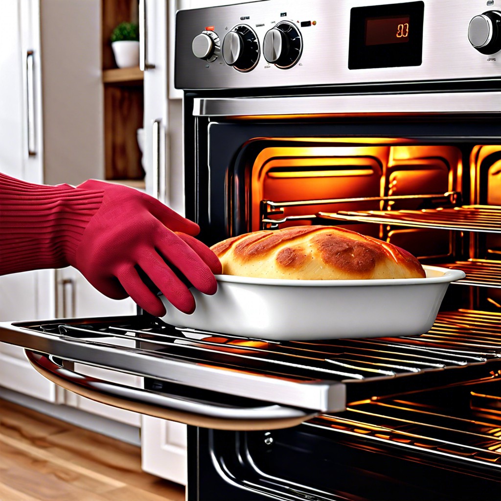 use oven mitts and pot holders