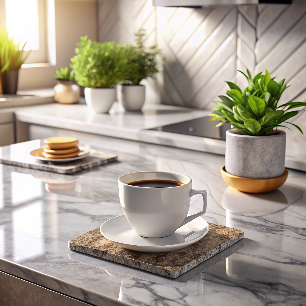 marble or granite coasters