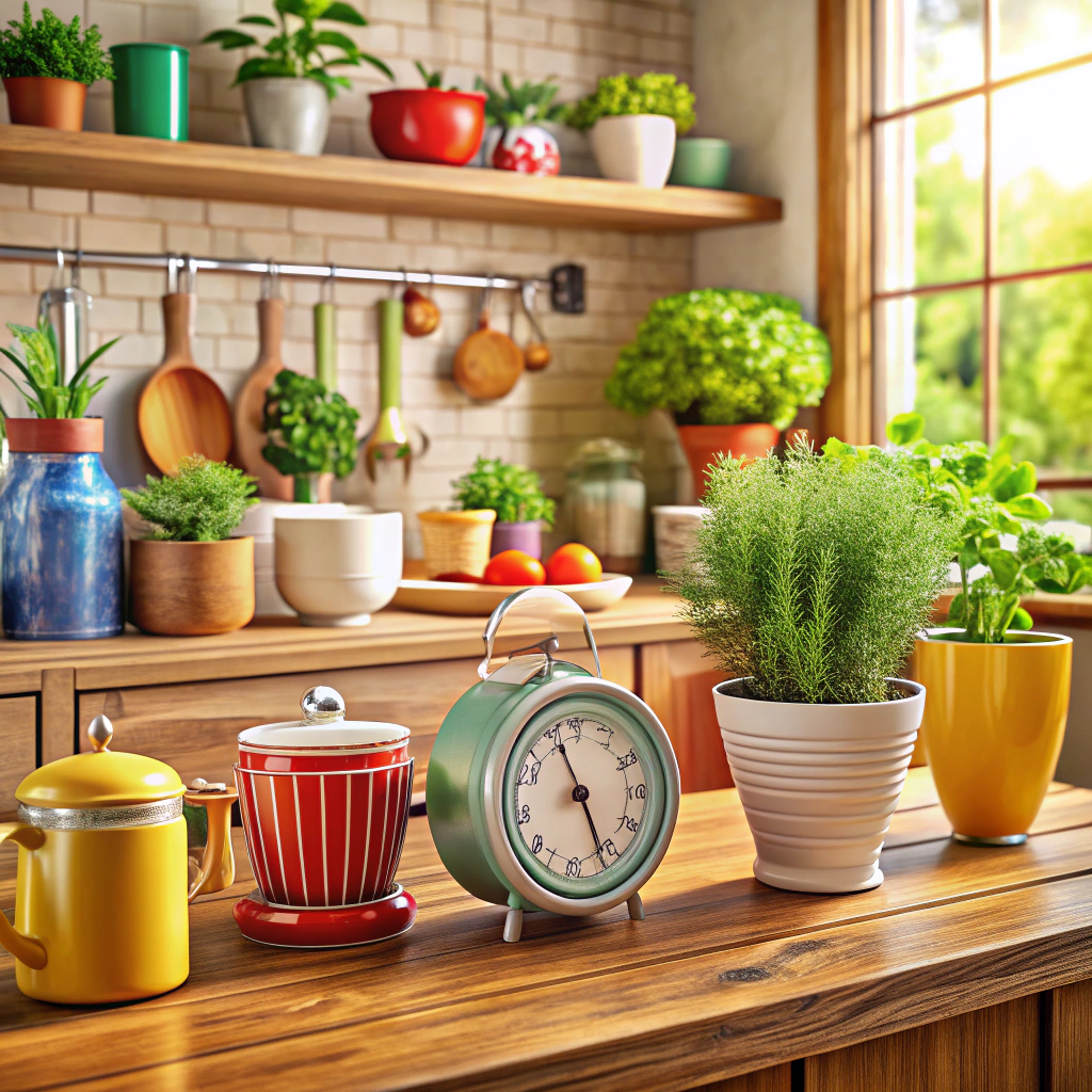 retro inspired kitchen timer