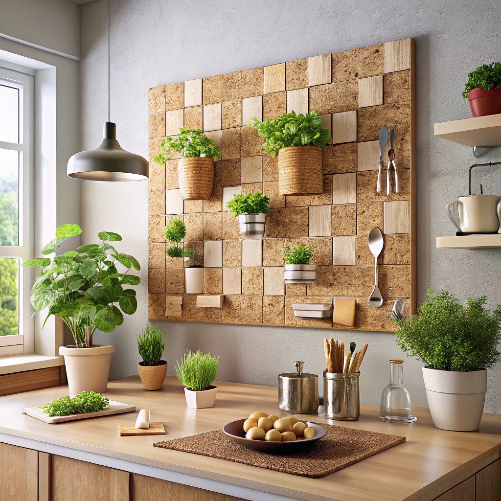 upcycled wine cork board