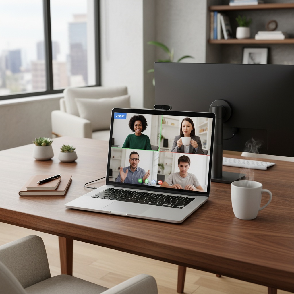 home desk zoom call